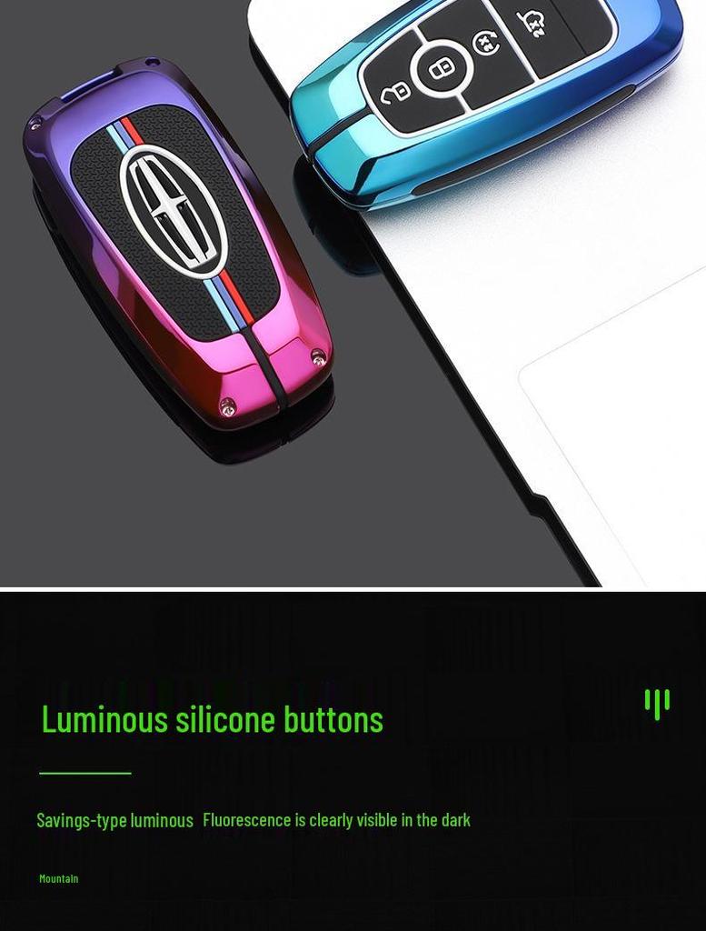 Совместимый металлический чехол для ключа для моделей Lincoln: Corsair, Aviator, Navigator, MKX, Continental, MKZ, MKC