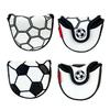 Golf Head Cover Putter Cover for Mallets Compatible with Odyssey 2 Ball TaylorMade Spider Putter Magnetic Soccer Soccer Semi-circular (Soccer A)