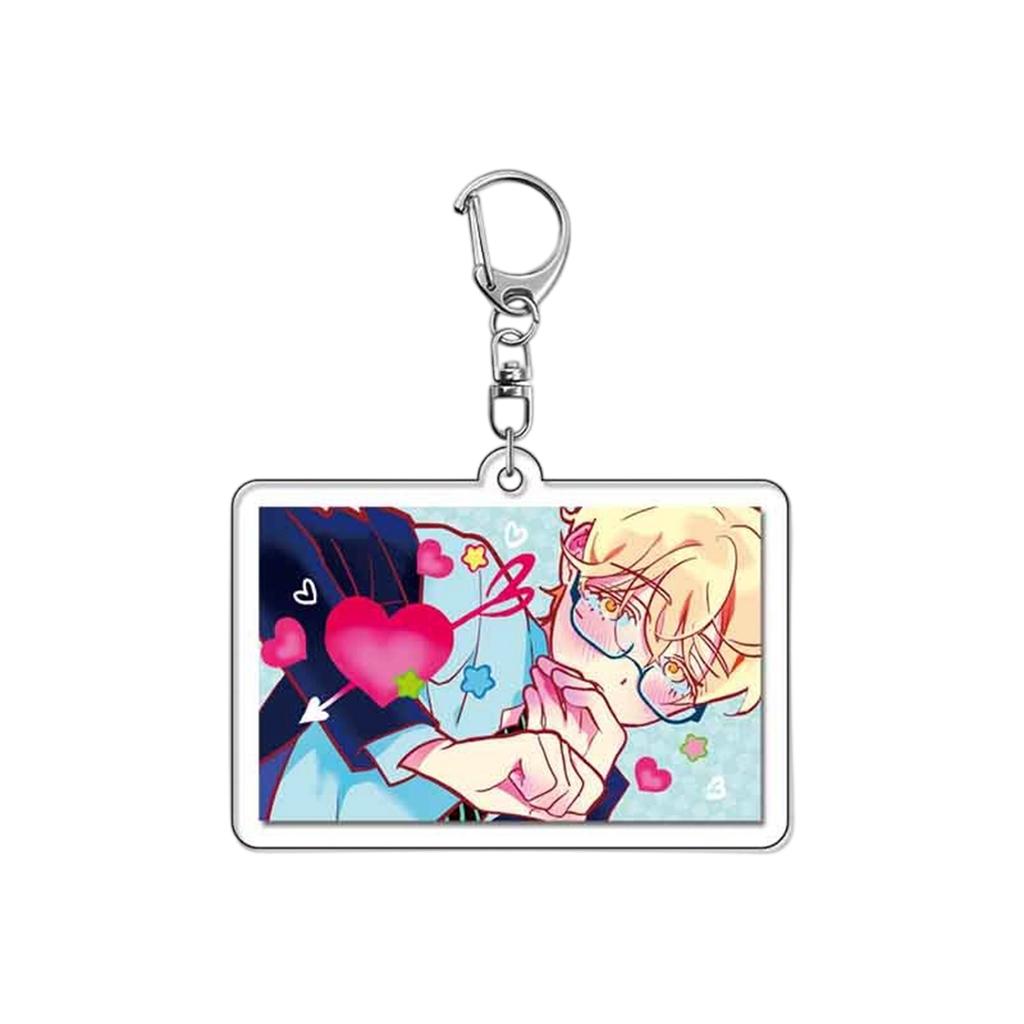 Anime Peripheral Acrylic Keychain Pendant, Cute Student Anime Backpack Pendant