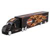 Maisto Scale Custom Trailer Truck Diecast Model Car 1/64 Harley-Davidson / (11516 (BLACK/FLAMES))