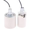 E14/E27 Ceramic Screw Lamp Holder Led Light Heat Resistant Adapter Home Use Round Socket For Bulb Base With Cable