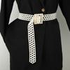 Buckle Coat Belt Elastic Band Beadeds Body Chain Elegant Pearl Waist Belt  Women