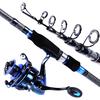 Telescopic Carbon  Spinning Rod with 13+1 BB Spinning Reels Portable Travel Fishing Rod Reel Combos