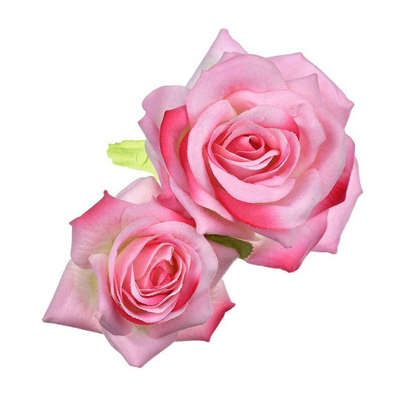Rose Flower Hair Clip Women Seaside Party Hairgrip Bridal Hairpin Headwear Solid Color Headwear