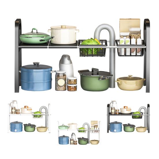 Выдвижная полка для хранения вещей, устойчивая к коррозии, прочная, несущая, для ванной комнаты, под раковиной, расширяемая, прочная, металлическая полка