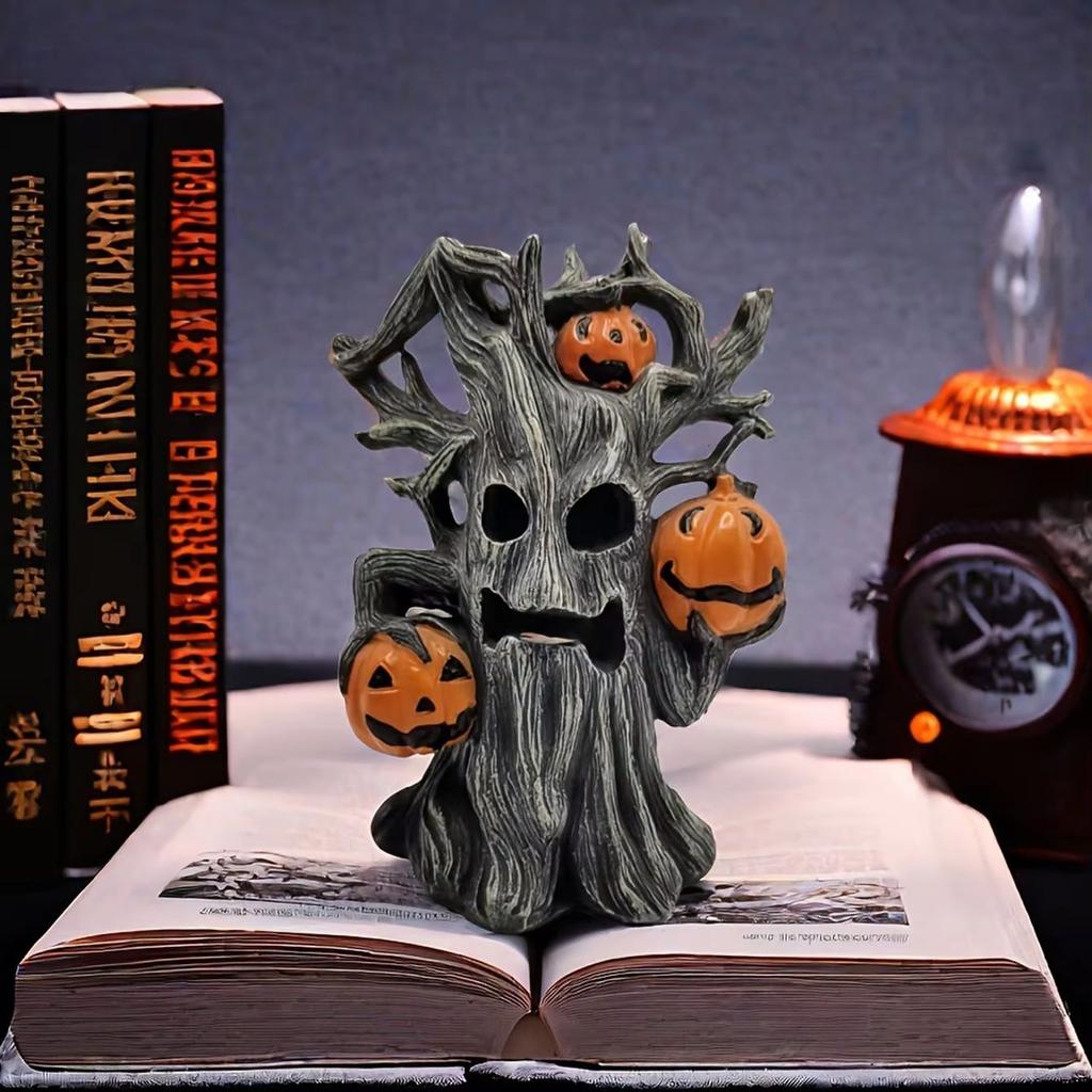Halloween Pumpkin Tree Monster Ornament - Suitable for home and office decoration, home and outdoor courtyard decoration crafts