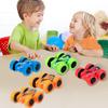 4Pcs Double-sided Flip Stunt Car Toy Four TPR Wheels Inertial Drive Truck Toy Indoor Outdoor Off-road Vehicle Toy Toddlers Boys Girls Gifts