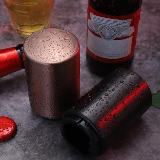 Automatic Beer Bottle Opener Magnetic Stainless Steel Push-pull Bottle Opener Portable