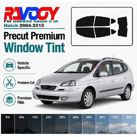 For Daewoo Rezzo 5 Dr Hatch 2004-2010 RAVOOY Pre-Cut Window Tint Film Vehicle-Specific Full Kit Front/Rear Windows Precision-Cut