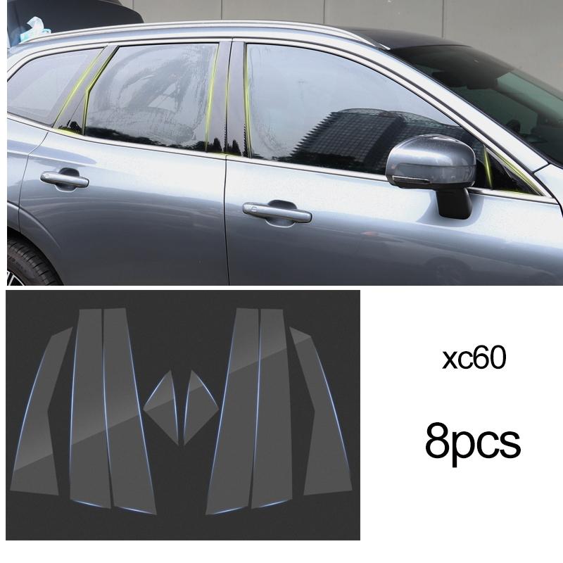 Для Volvo XC60 XC90 XC40 V90 V60 S60 S90 Аксессуары ТПУ Специальное автомобильное окно Автомобильная боковая стойка Прозрачная защитная пленка Наклейка