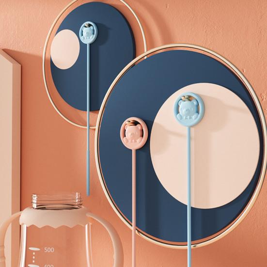 2 Pcs Reusable Silicone Straw Brush with Stainless Steel Bar Extra Long Pipe Cleaner Brush Straw Bottle Drink Lid Cleaning Brush Drinking Straw