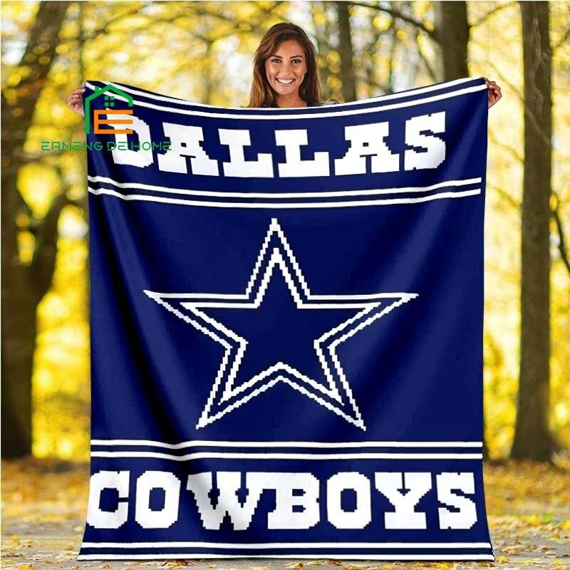 Команда по американскому футболу Dallas Cowboys Мягкий плед из фланели для гостиной/спальни Теплый плед для детей, взрослых, пожилых