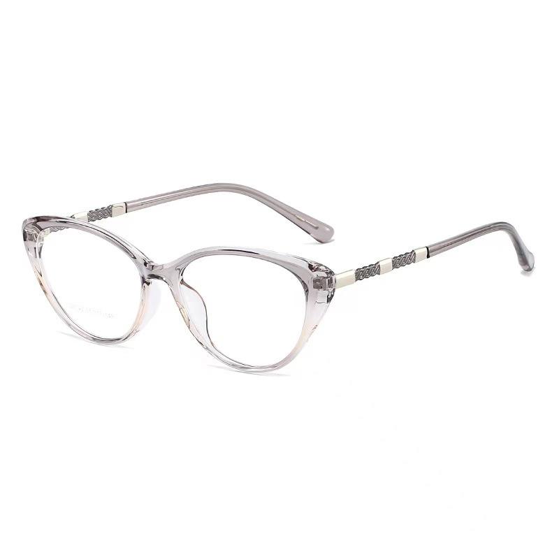 New ultra-light fashion cat eye reading glasses women's temperament shows the young and the elderly high definition anti-blue reading mirror