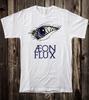 Ретро Арт Футболка 100% Хлопок Aeon Flux Глаз MTV Жидкое Телевидение Мультфильм