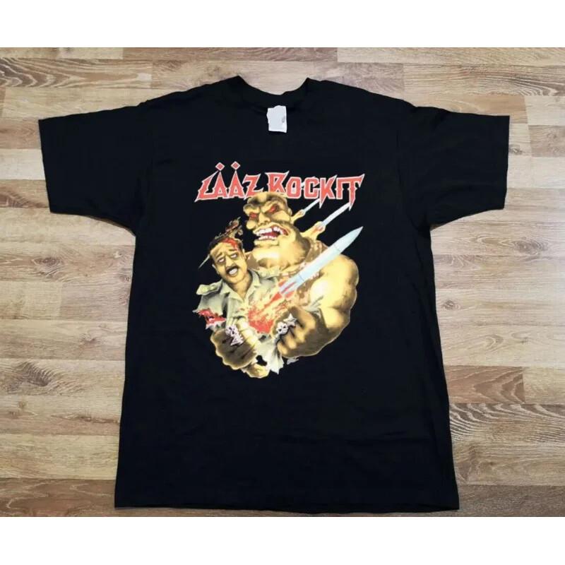 Laaz Rockit punk band T-shirt Saddam unisex T-shirt cotton black shirt Unisex T-Shirt