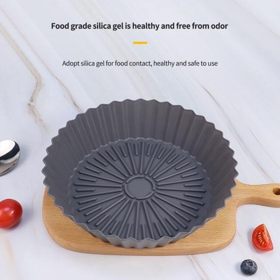 Round Shape Cold Heat Resistant Non-stick Baking Tray Silicone Pot Air Fryers Oven Cooking Tool Kitchen Accessories