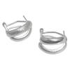 ANENJERY Серебристые двухслойные матовые серьги-кольца для женщин, дугообразные минималистичные простые ювелирные аксессуары для девочек
