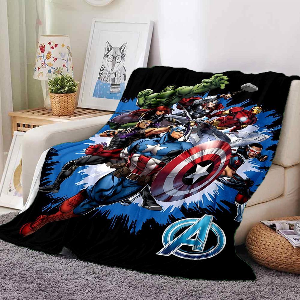 Avengers Heroes United Blanket Soft Throw Blanket For Home Bedroom Bed Sofa Travel Office Solid Christmas Blanket