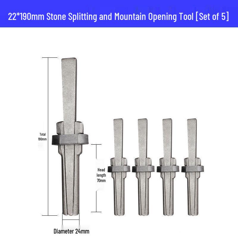 Stone Splitting Wedge & Rock Breaking Chisel Tool Set