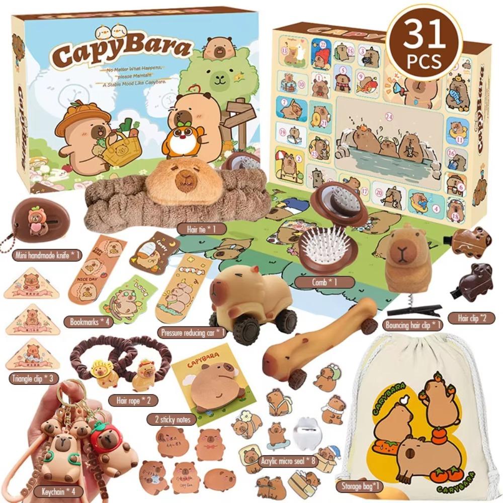 Capybara Themed Set Christmas Advent Calendar Capybara Blind Box Calendar For Kids Christmas Gift