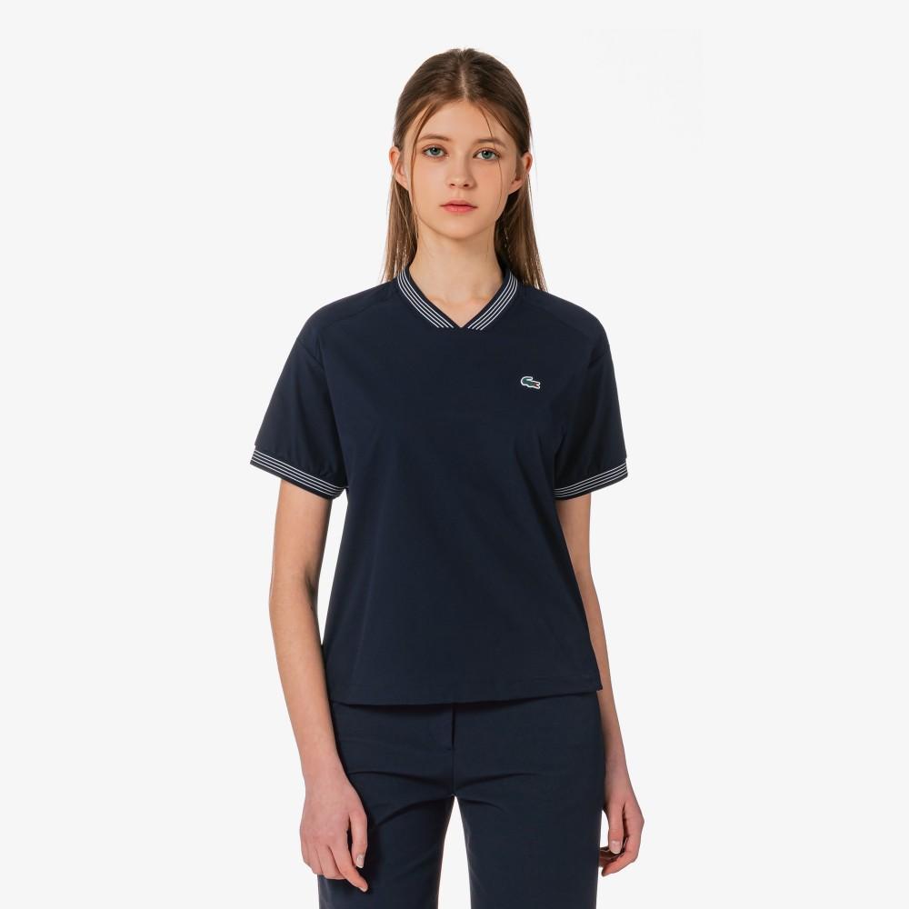 Lacoste Женский плетеный комплект для писты с коротким рукавом SF273E-56GHDE