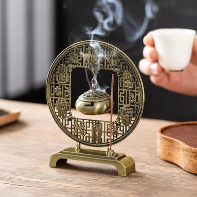 Подвесная китайская курильница Five Blessings из сандалового дерева Lucky Cloud с антипригарным покрытием, благовония для чая, даосские украшения