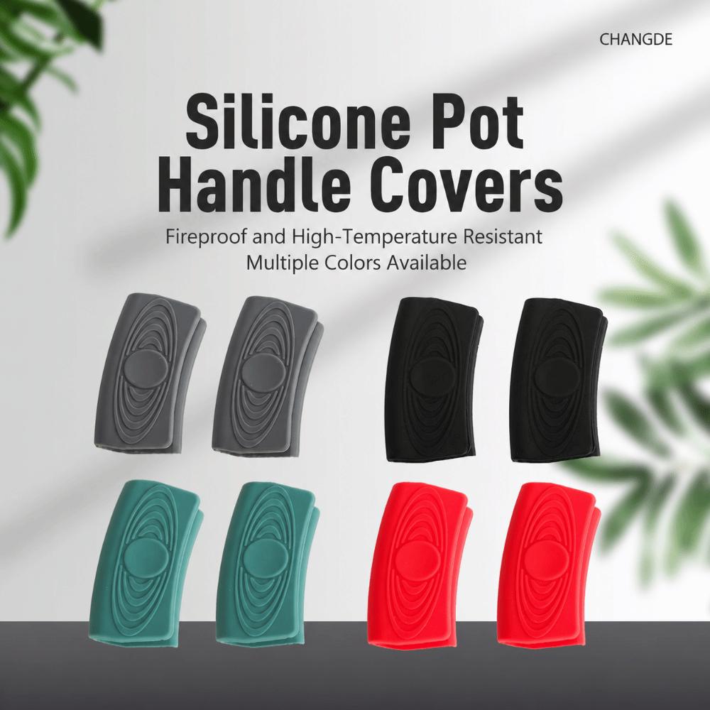 1Pair Heat‑insulated Pot Handle Grip Anti‑slip Texture Heat‑Proof Clamp  Iron Cookware