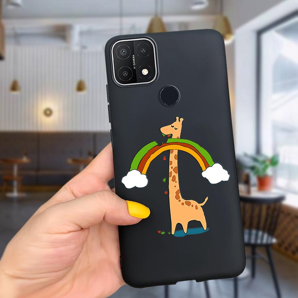 For OPPO A15s Case Black Cool Soft TPU Funda Phone Case For OPPO A15 CPH2185 Cover Silicone Back Cover For OPPOA15s CPH2179 Capa