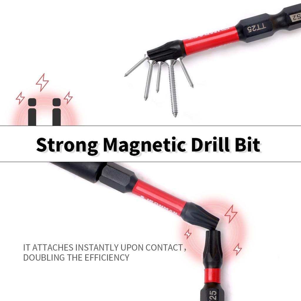 22 Pcs Impact Security Torx Screwdriver Bits Set Magnetic S2 Steel Multi Hollow Star Driver Bits With Organizer Sleeve