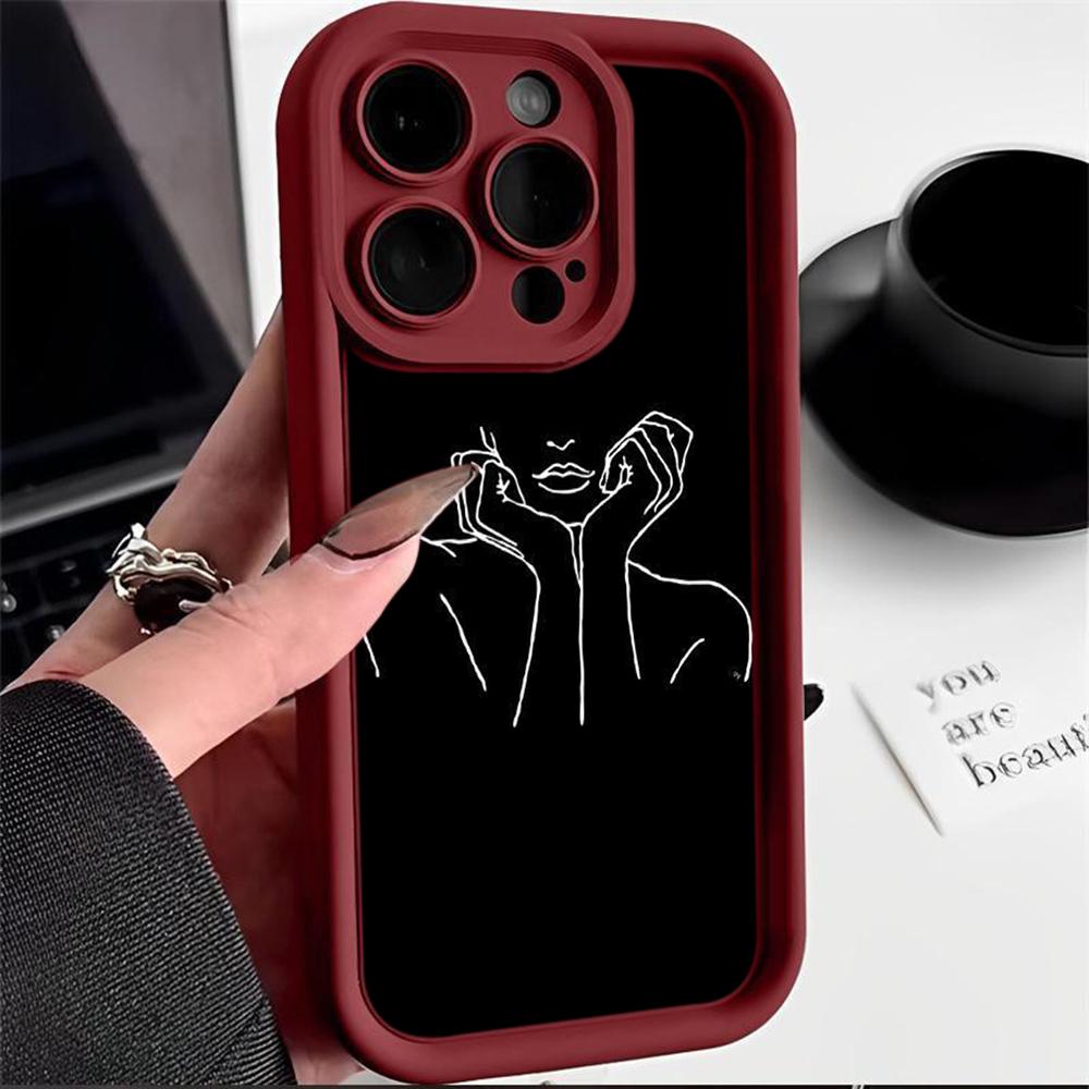 Ae79 femme Framed Black Art защитные чехлы для телефонов Xiaomi Poco X5 M6 Redmi Note 13 12 11 Pro 13C 12C A3 9 10 12S Angel Eyes TPU задняя крышка
