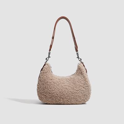 Сумки для женщин на осень и зиму Меховые сумки Niche Texture Lamb Fur Splicing Сумки подмышками Сумки через плечо через плечо для женщин