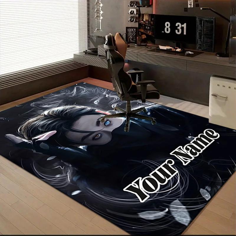 1PC Custom Name "Underwater Figure" Theme Floor Mat Ideal for Living Room, Game Rooms, Office, Bedroom, Floor Mat Playful Design