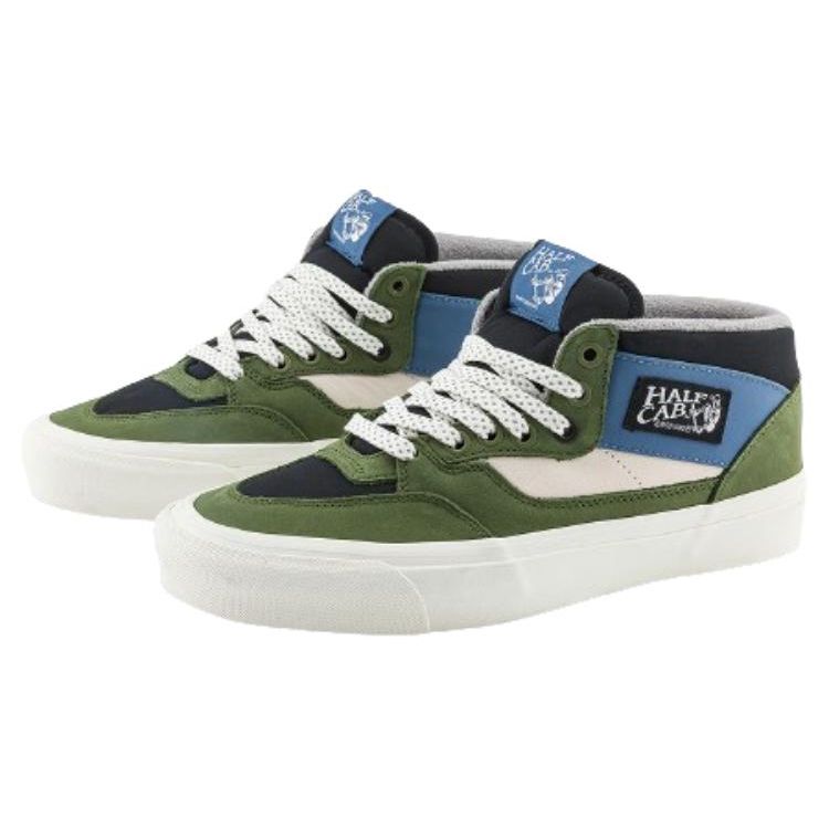 Vans Half Cab Универсальные Удобные Простые Полувысокие Кеды для Скейтбординга Унисекс Кеды для Скейтбординга Зеленые VN0007NN448