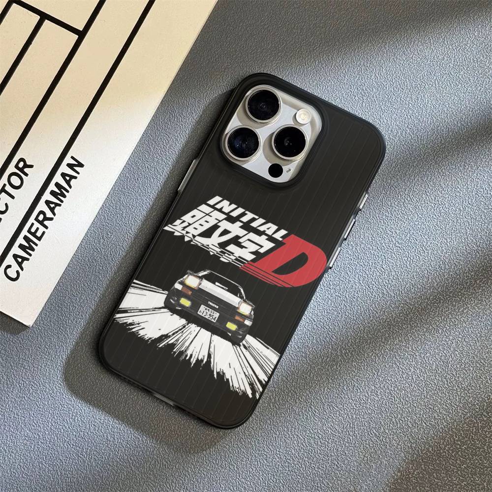Гонки Аниме Initial D Для IPhone 16 15 11 12 13 14 17 Pro Max PLUS Pro Мягкий Гофрированный Силиконовый Задний Чехол для Телефона