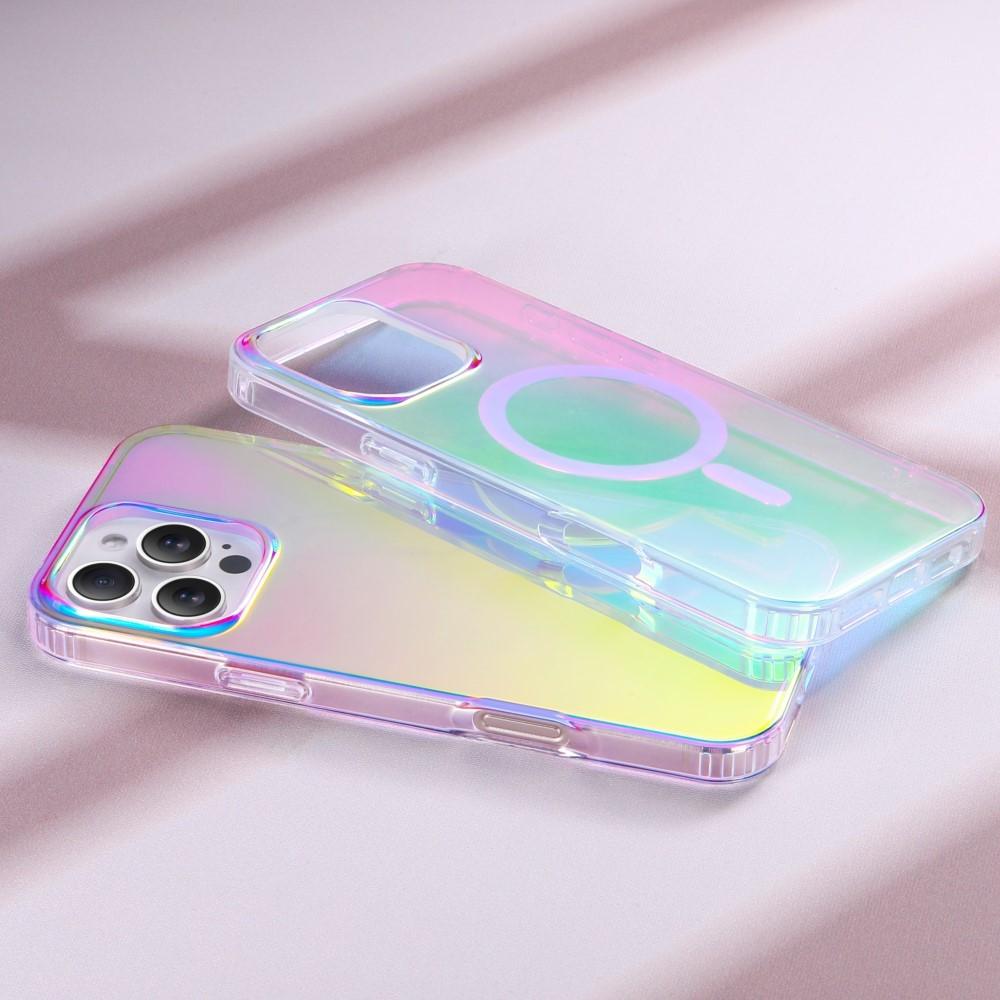 Лазерный градиентный магнитный чехол для беспроводной зарядки для iPhone 16E 16 1 14 13 12 11 Pro Max Plus для прозрачной акриловой крышки