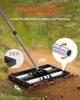 VEVOR Updated Lawn Leveling Rake with Roller, 17" x 10" Stainless Steel Lawn Leveler with 63.4" Adjustable Handle