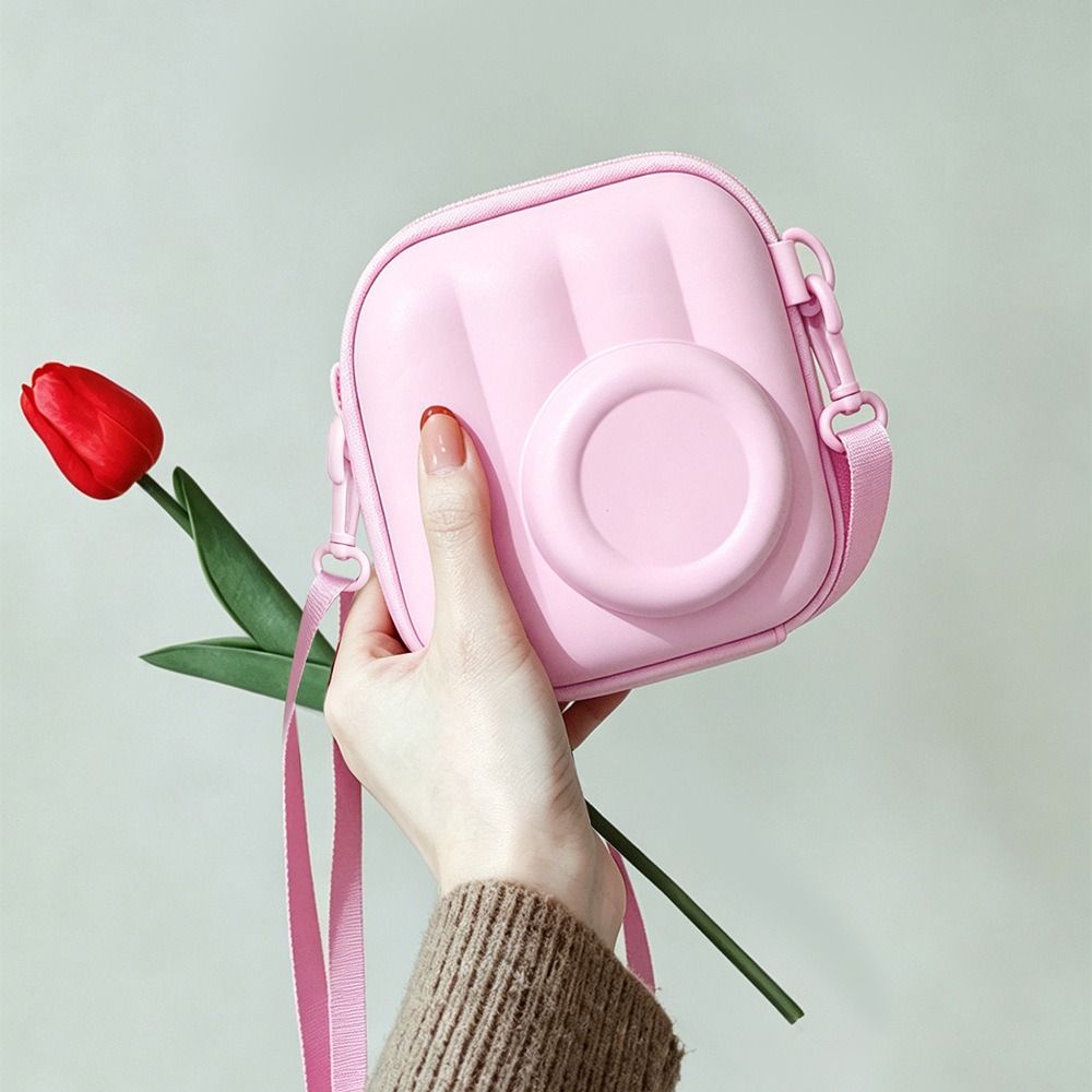 Hard Shell Crossbody Bag Zipper Storage Bag Compact Instant Camera Case Outdoor Carry