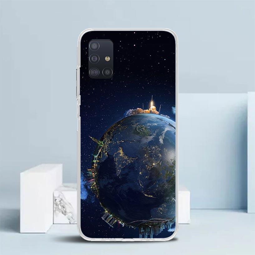 Земные Звезды Космос Мягкий Чехол для Samsung Galaxy A12 A22 A32 A52 A72 A02S Чехол для Телефона Note 20 Ultra 10 S10 Plus A51 A71 A50S A20S