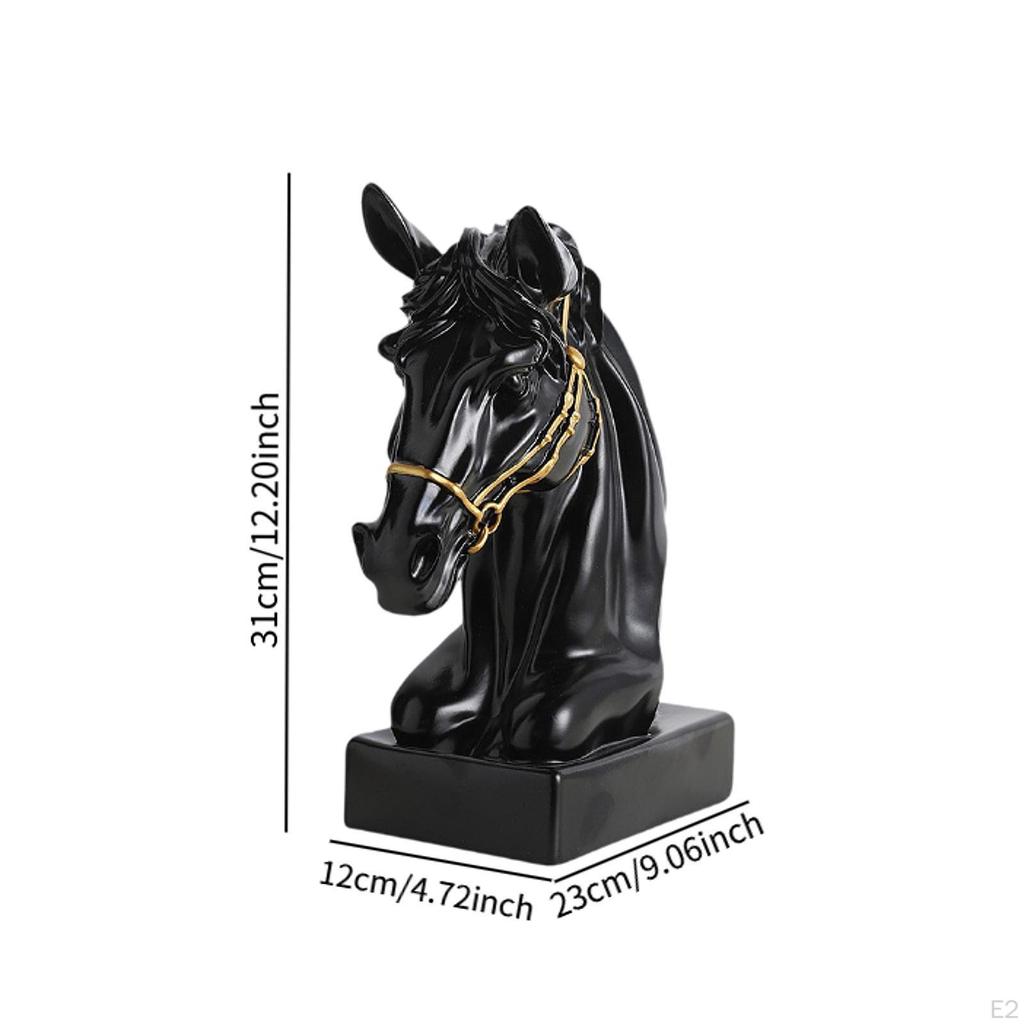Horse Head Statue Sculpture,Modern,Abstract,Elegant Vivid Decorative Art Figurine for Home