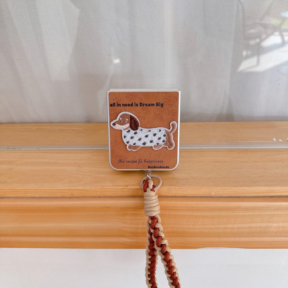 Коричневый чехол-ремешок на запястье для Samsung Galaxy Z Flip 6 5 4 3 Flip6 Flip5 Flip4 Flip3 5G из искусственной кожи, противоударный защитный чехол