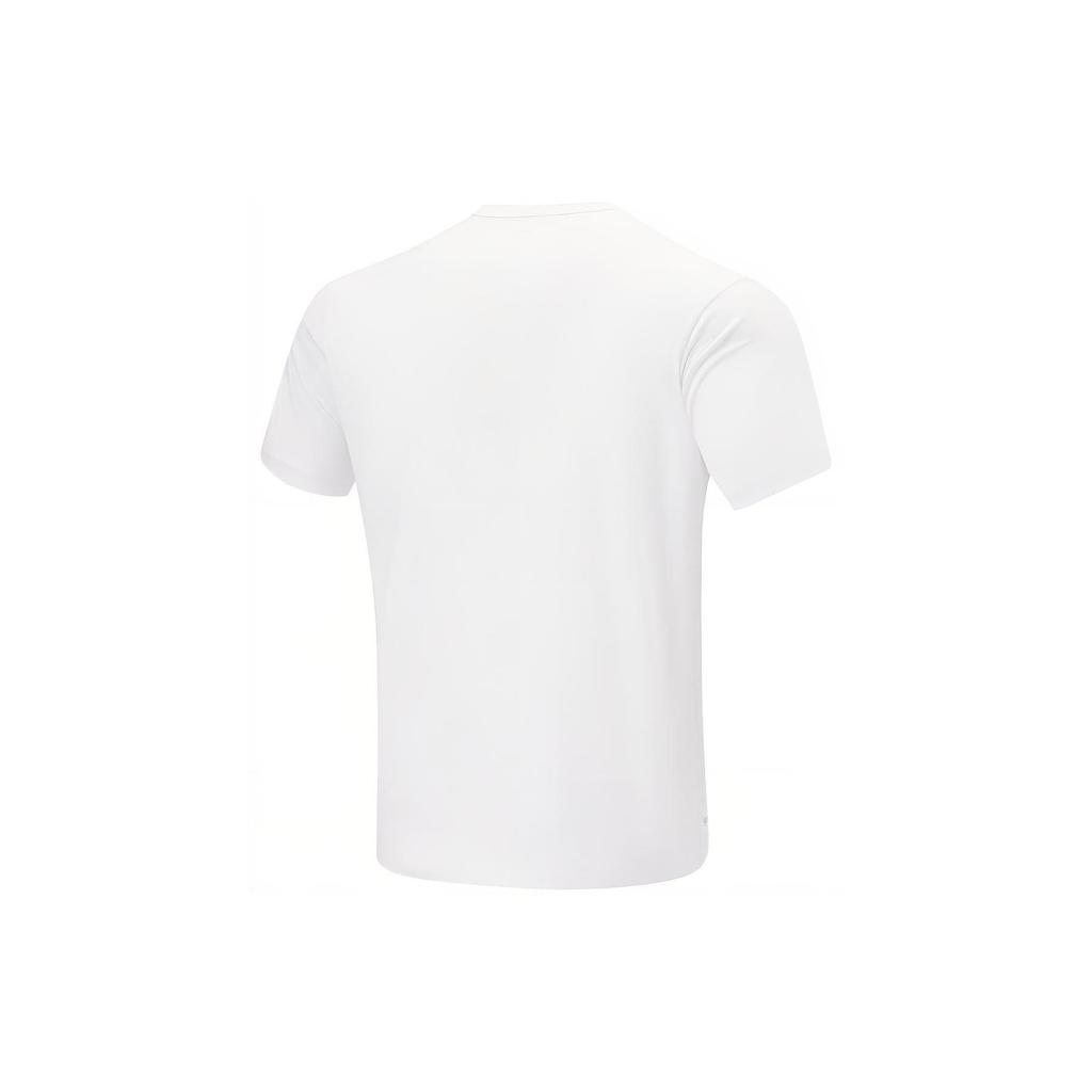Li-Ning Футболка Cooling Tea T Quick-Dry Cool Casual Printed Letter Round Neck Sports Knit Short Sleeve T Shirt Men Tops Standard-White ATSU587-3