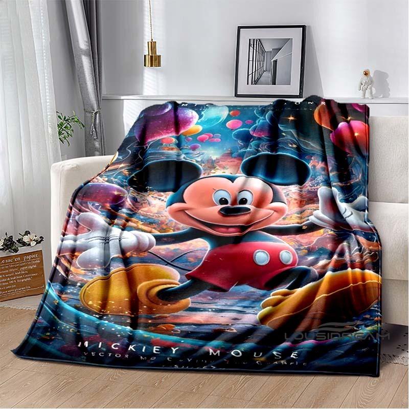 The Mickey Mouse cartoon blanket is fluffy and soft suitable for children and adults and perfect for home travel camping an