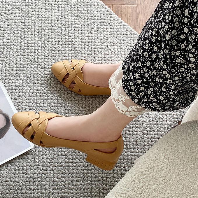 Тапочки Baotou женские модные летние домашние нескользящие босоножки на танкетке с рыбьим ртом для мам, женская обувь