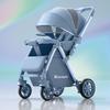Elevated Baby Stroller: Reclining, Lightweight, Foldable, Two-Way Shock Absorption for Newborns