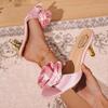 Fashion Summer Women Sandals Elegant Fashion Dress Pumps Fashion High Heels Sandals Flower Low Heels Shoes for Women Sandalias De Mujer