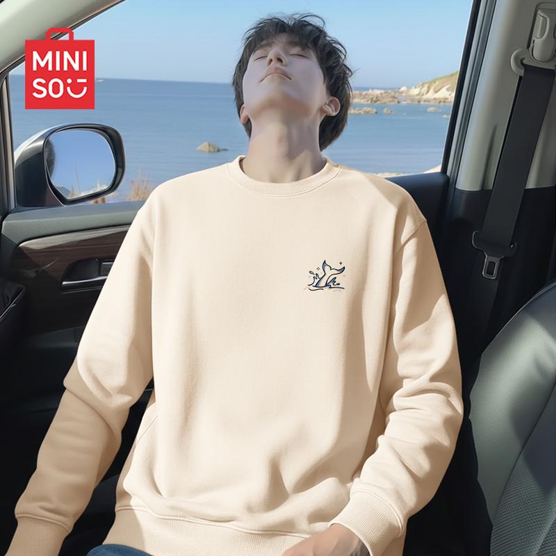 MINISO Мужской модный свитшот с круглым вырезом