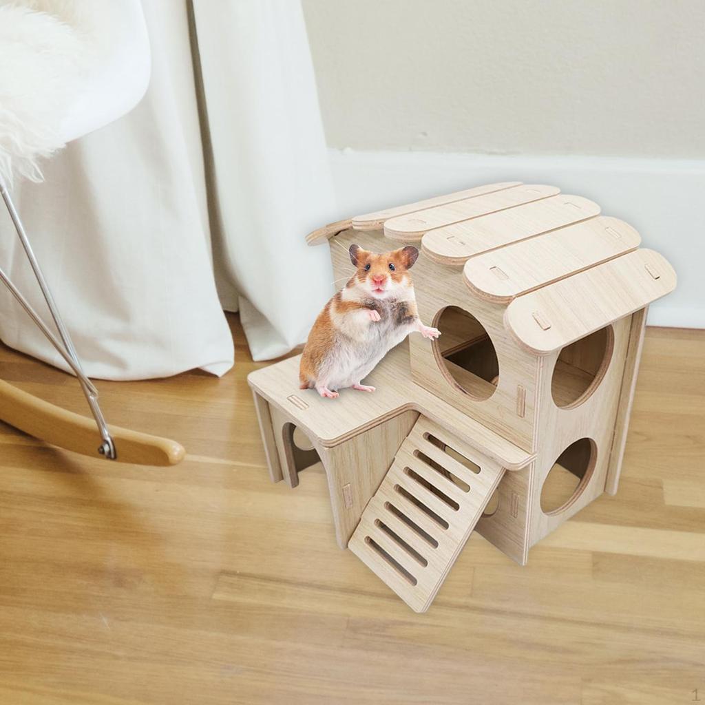 Hamster House and Hideout Cage Accessories Fun Cabin Gerbil for Small Pet
