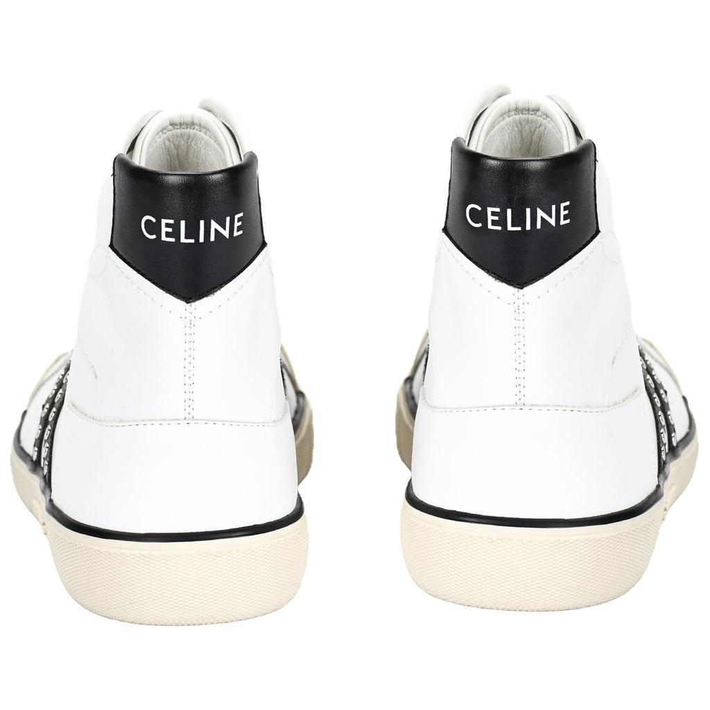 CELINE Cow Leather High top Skateboard Shoes Men's White 356273994C.01OK