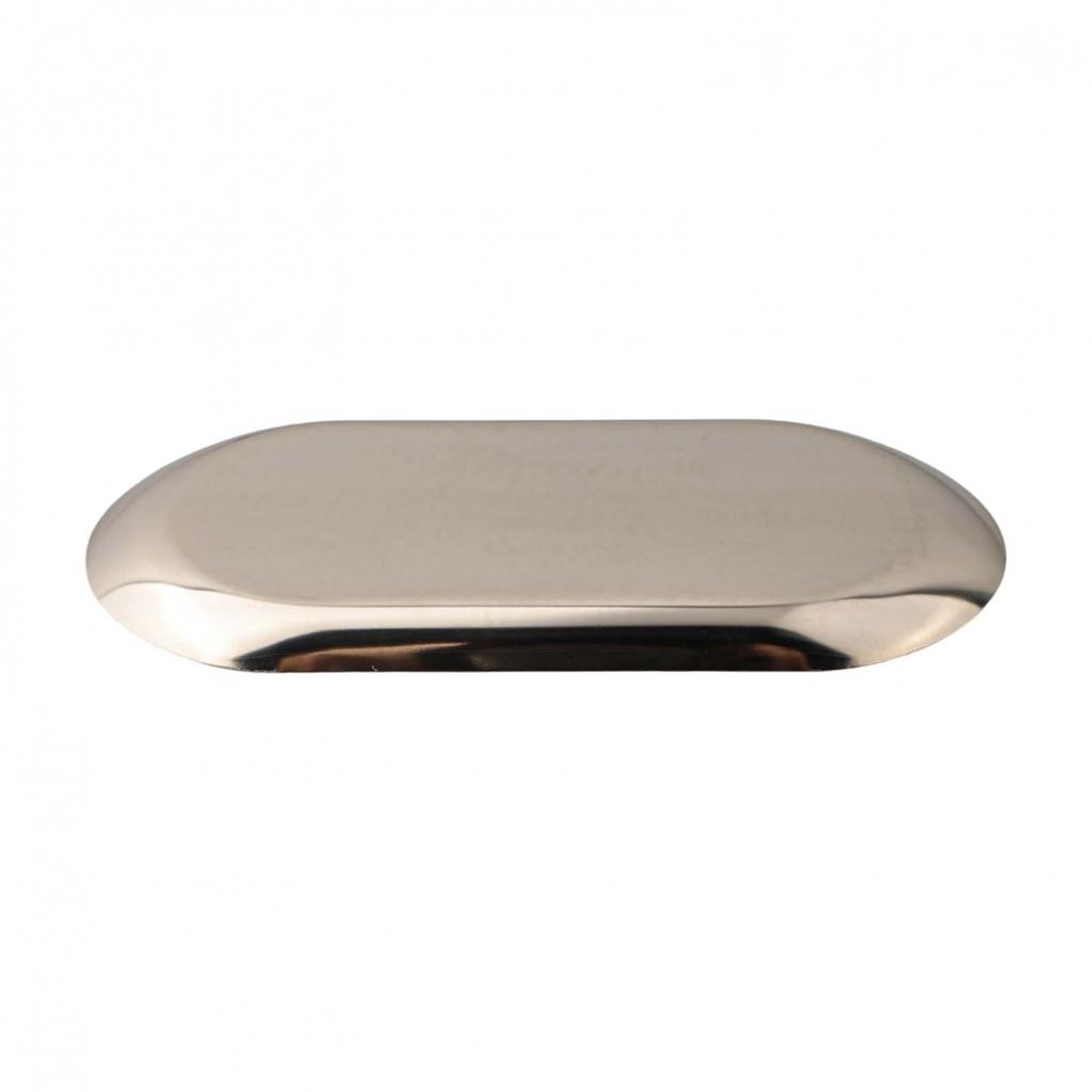Practical Oval Stainless Steel Tray Perfect for Serving Snacks or Drinks