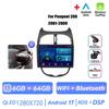 Android 17 pour PEUGEOT 206 206CC 206SW 2001 - 2016 Radio de voiture multimédia automobile sans fil Carplay Accessoires Écran de voiture
